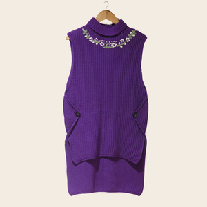 Sakura Woolen Dress – Feminine, Versatile, Handknitted Style - Mojopanda Organic Store