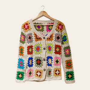 Nanami Woolen Cardigan – Elegant, Sophisticated, Handknitted - Mojopanda Organic Store