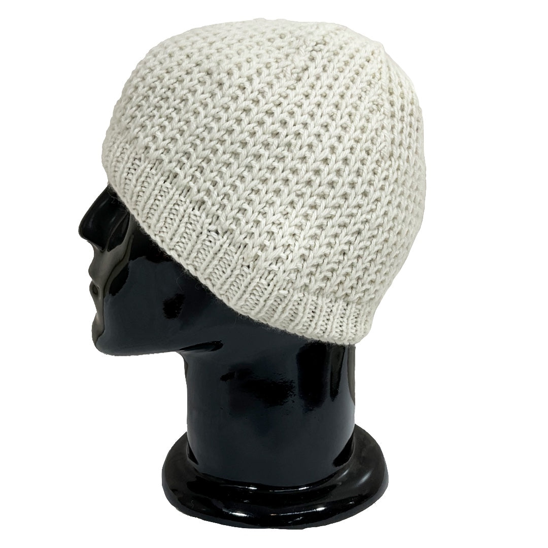 Wool Cap | Unisex | 100% Wool |Ivory - Mojopanda Organic Store