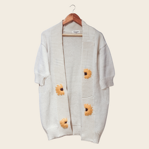 Hana Cardigan –Handknitted Elegance for Modern Women - Mojopanda Organic Store