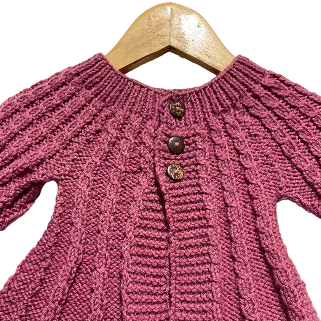 Cardigan | 100% Pure Wool | For Babies | Size - 1 Month - Mojopanda Organic Store