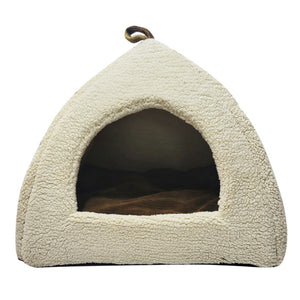 Dog Bedding | Hut Shape I Teddy Fleece | Pet Bed - Mojopanda Organic Store