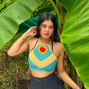 Ailsa Top – Handknitted Eco-Friendly Crochet Top for Women | Timeless Design - Mojopanda Organic Store
