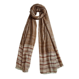 Woolen Stoles & Shawls | Beige | 100x200 CM | - Mojopanda Organic Store
