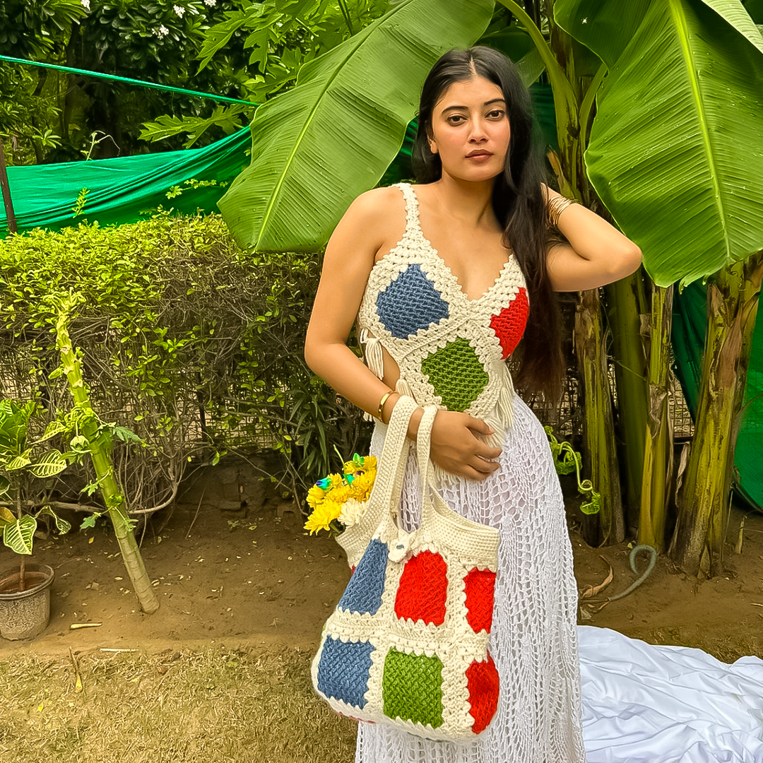 Skye Skirt – Eco-Friendly Handknitted Crochet Skirt for Women | Summer Ready - Mojopanda Organic Store