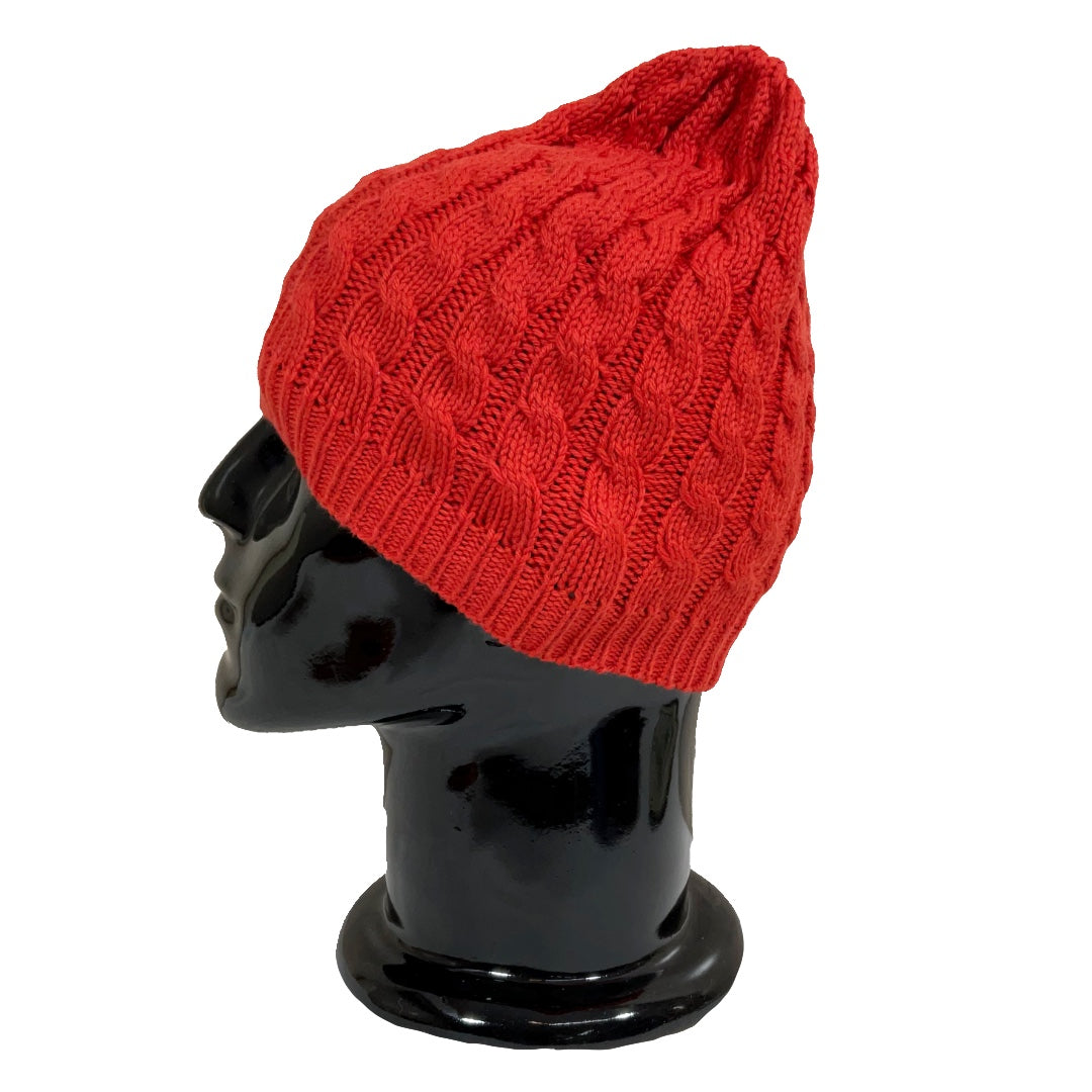 Wool Cap | Unisex | 100% Wool | Red Alert - Mojopanda Organic Store