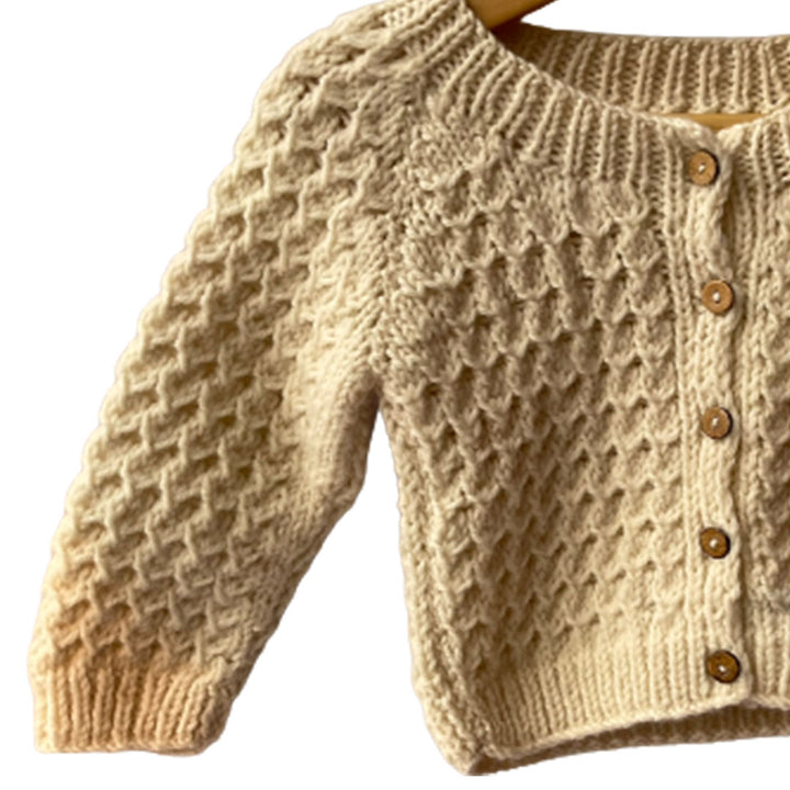 Cardigan | Hand Knit 100% Wool | 9 Months