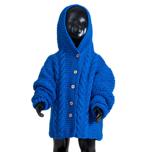 Organic Wool | Hoody | Chambray | Size- 2 years - Mojopanda Organic Store