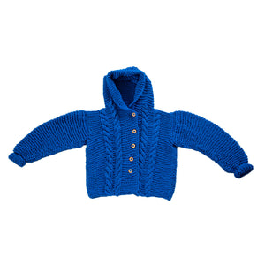 Organic Wool | Hoody | Chambray | Size- 2 years - Mojopanda Organic Store