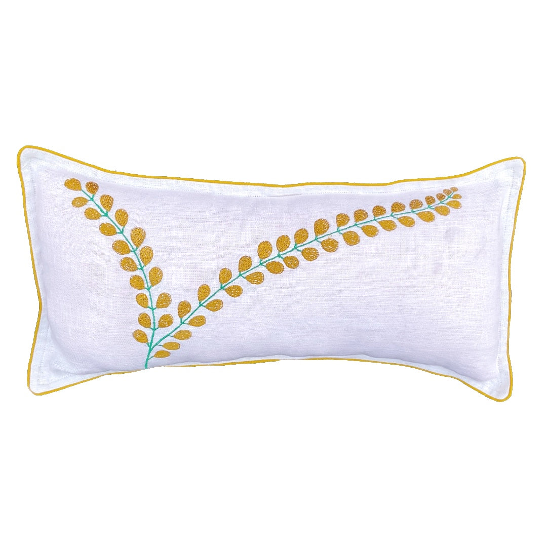 Cushion Cover With Embroidery | 100% Hemp Fabric