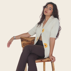 Hana Cardigan –Handknitted Elegance for Modern Women - Mojopanda Organic Store
