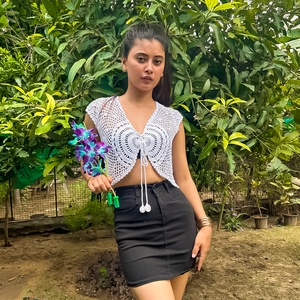 Bramble Top – Eco-Friendly Handknitted Crochet Top for Women | Timeless Design - Mojopanda Organic Store