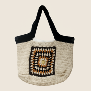 Ivy Handknitted Tote Bag – Eco-Friendly, Minimal, Classic Summer Bag - Mojopanda Organic Store