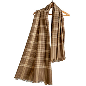 Woolen Stoles & Shawls | Beige| 100x200 Cm| - Mojopanda Organic Store