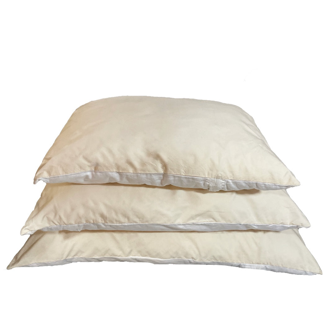 Eri Silk fabric Pillow with Wool Infill