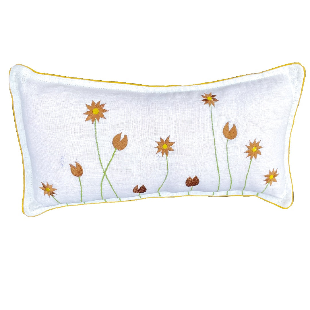 Cushion Cover With Embroidery | 100% hemp fabric - Mojopanda Organic Store