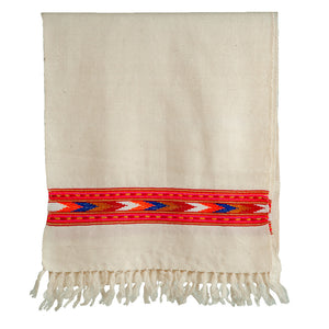 Woolen Muffler |Red & Brown | 35x180 CM | - Mojopanda Organic Store