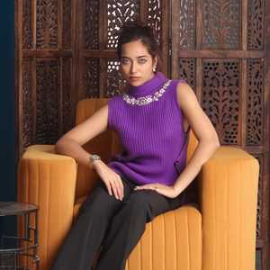 Sakura Woolen Dress – Feminine, Versatile, Handknitted Style - Mojopanda Organic Store