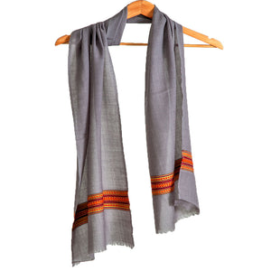Woolen Mufflers |Beige & Multi | 35x200CM | - Mojopanda Organic Store