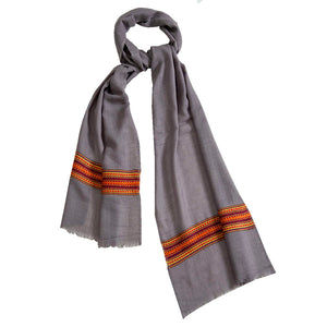 Woolen Mufflers |Beige & Multi | 35x200CM | - Mojopanda Organic Store