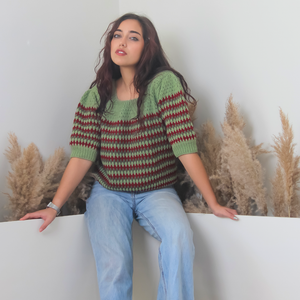 Nagi Woolen Pullover – Serene, Handknitted Comfort for Women - Mojopanda Organic Store