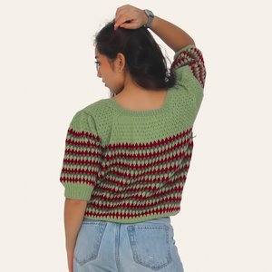 Nagi Woolen Pullover – Serene, Handknitted Comfort for Women - Mojopanda Organic Store