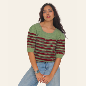 Nagi Woolen Pullover – Serene, Handknitted Comfort for Women - Mojopanda Organic Store
