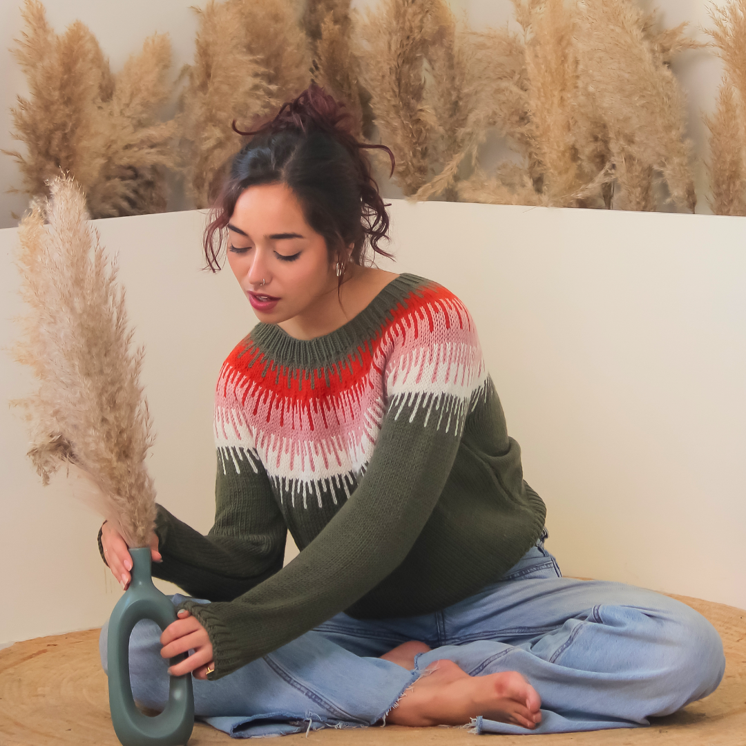 Miyu Pullover – Beautiful & Gentle, Handknitted Wool Elegance - Mojopanda Organic Store