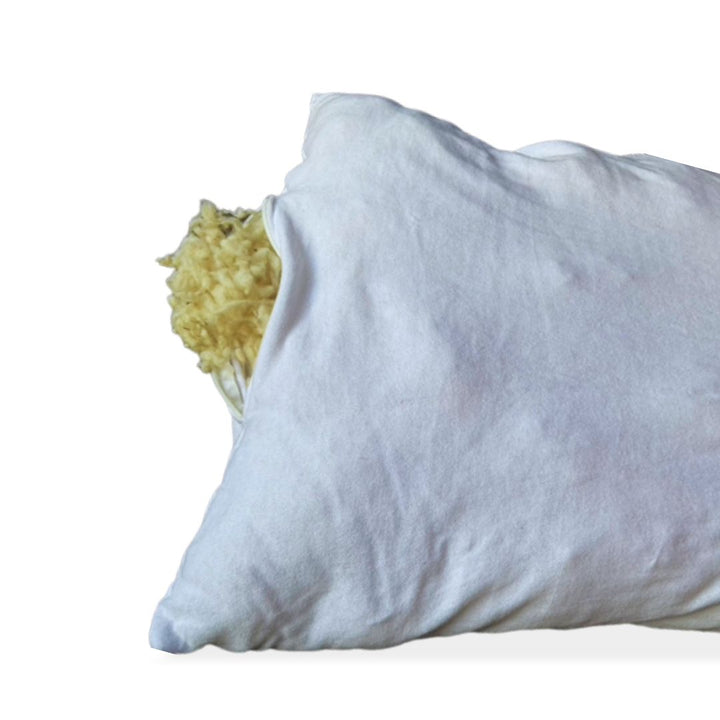 Bamboo Pillow with Wool Infill | Color Queen Off-White Off- White | Material Bamboo Fabric and Wool Infill