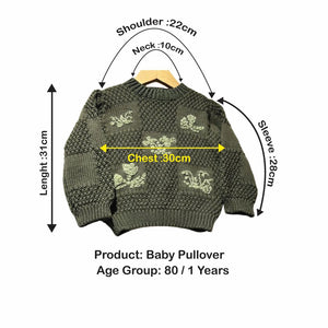 Baby Pullover Green - Mojopanda Organic Store
