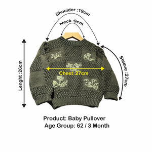 Baby Pullover Green - Mojopanda Organic Store