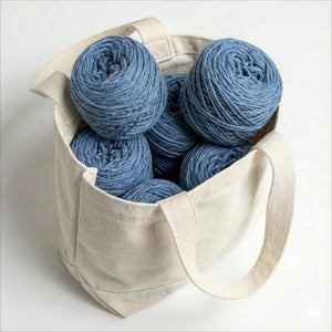 Bio Indlana Organic Wool Hand Knitting Yarn 4/8 NM Chambray - Mojopanda Organic Store