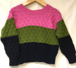 Organic Wool | Pullover | Multi color | Size 2Y - 92 - Mojopanda Organic Store
