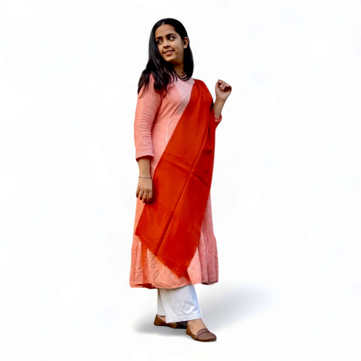 Luxurious Woolen Red Stole | Soft & Warm | Elegant Accessory
