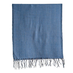 Woolen Mufflers |Blue & White |35x190 cm | - Mojopanda Organic Store