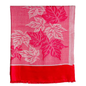 Woolen Stoles & Shawls | Pink & White | 70x200 CM | - Mojopanda Organic Store