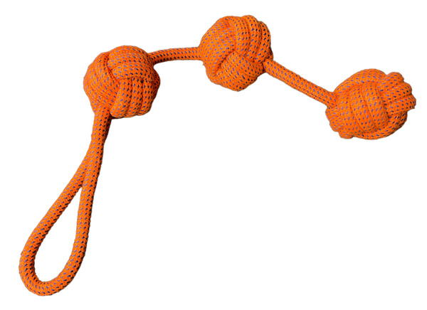 Dog Rope Toy -Triple Ball Long Rope Pet Toy