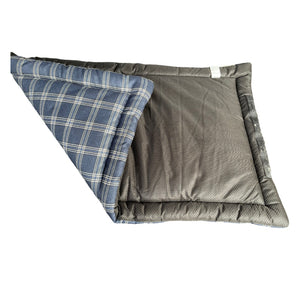 EcoSnug Luxe Dog Mattress – Maroon & Navy | Sustainable Cotton Canvas Pet Bed - Mojopanda Organic Store