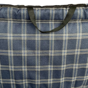 EcoSnug Luxe Dog Mattress – Maroon & Navy | Sustainable Cotton Canvas Pet Bed - Mojopanda Organic Store