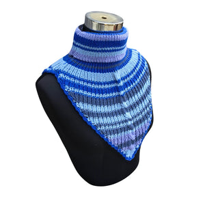 Neck Warmers & Mufflers |Blue Multi color|100% premium Wool|For Women - Mojopanda Organic Store