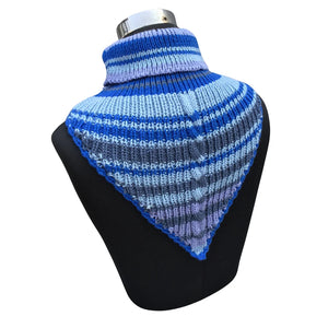 Neck Warmers & Mufflers |Blue Multi color|100% premium Wool|For Women - Mojopanda Organic Store