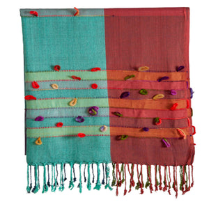 Woolen Stoles & Shawls | Assorted design| Multi | 70x200 CM | - Mojopanda Organic Store