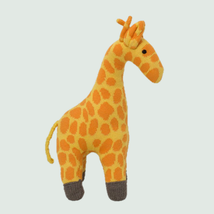 Giraffe Hand Knitted Stuffed/ Plush/ Soft Toy- Side View