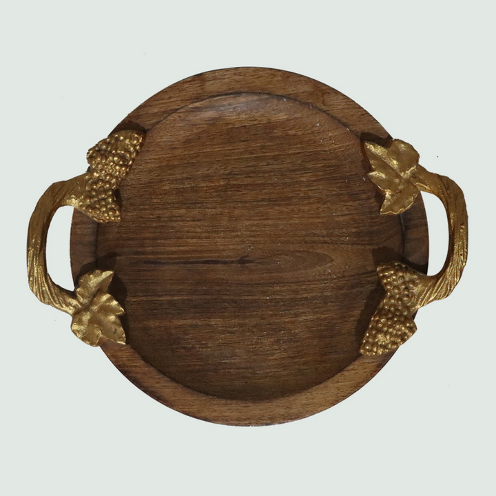Tray with Brass Handle - Top View