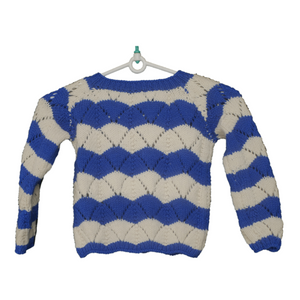 Ocean waves - Woollen Cardigan I 100% Organic wool - Mojopanda Organic Store