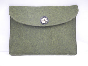 Green Laptop Sleeves/Cover | 100% Organic Wool - Mojopanda Organic Store