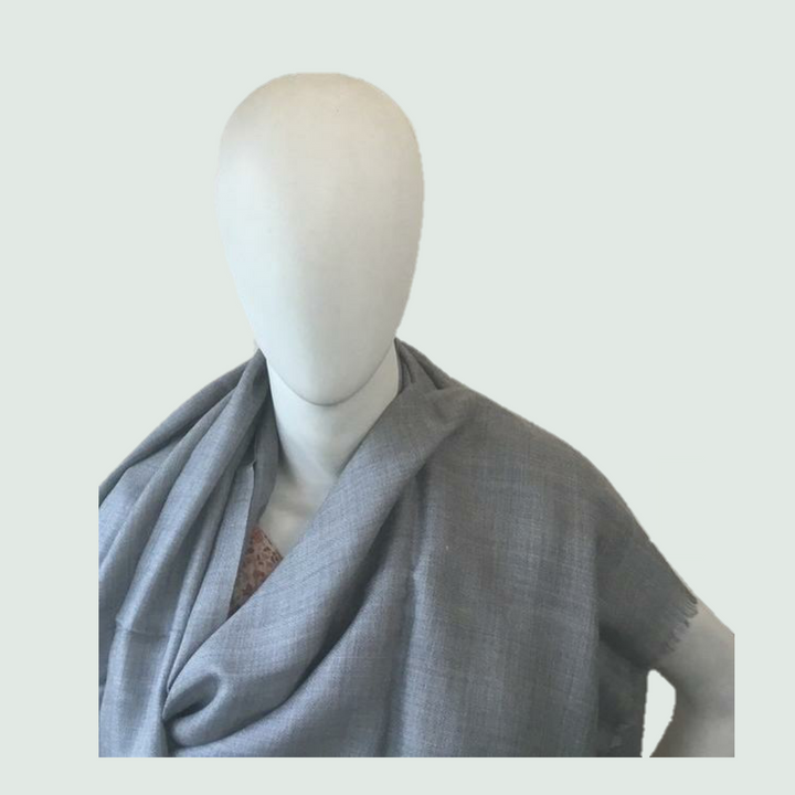 Silver Grey Stole/Shawl - Front View