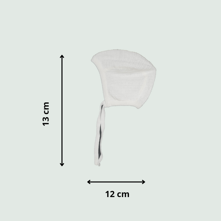 Creamy-Dreamy - Baby Bonnet/ Cap - Size Chart - 13cm x 12cm