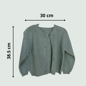 Sea-Green Angrakha Sweater for Baby I 100% Organic Cotton - Mojopanda Organic Store