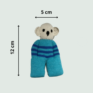 Cute Bear Hand Knitted baby Stuffed/Plush/Soft Toy | 100% Organic | Health-pro - Mojopanda Organic Store